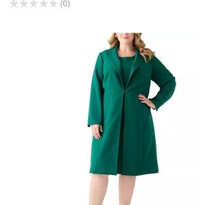 Elegant Green Women's Blazer Coat